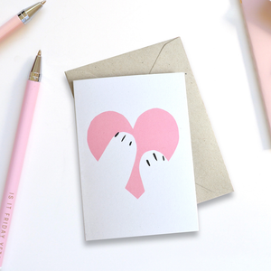Heart hug mini greeting card