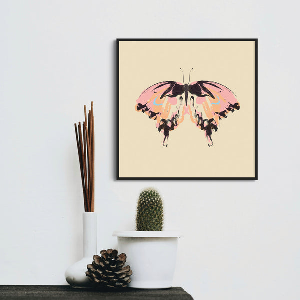 Framed butterfly wall print