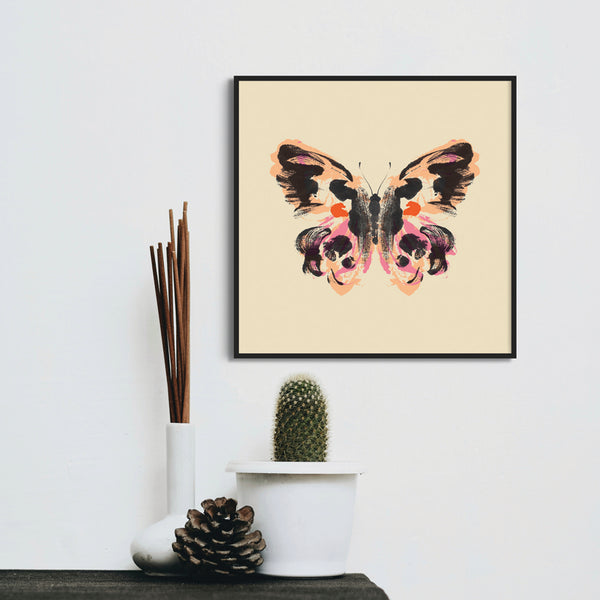 framed butterfly wall print