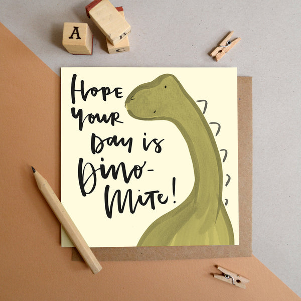 dinosaur pun greeting card