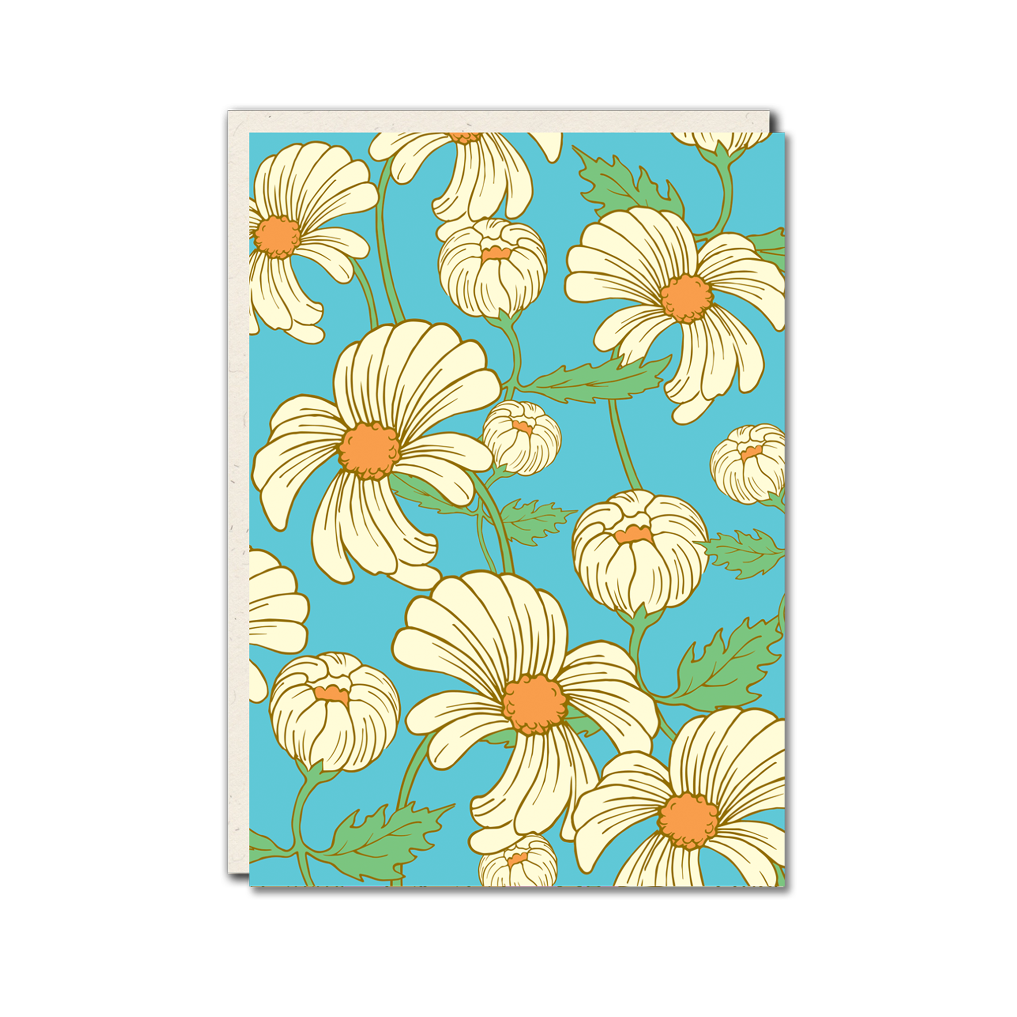 Daisy patterned greeting card