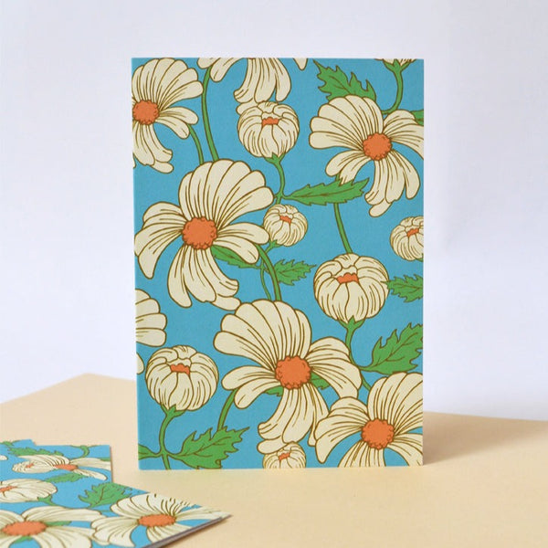 daisy patterned greeting card
