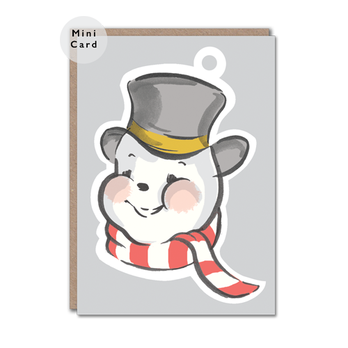 Snowman character christmas card