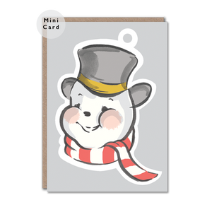 Snowman character christmas card