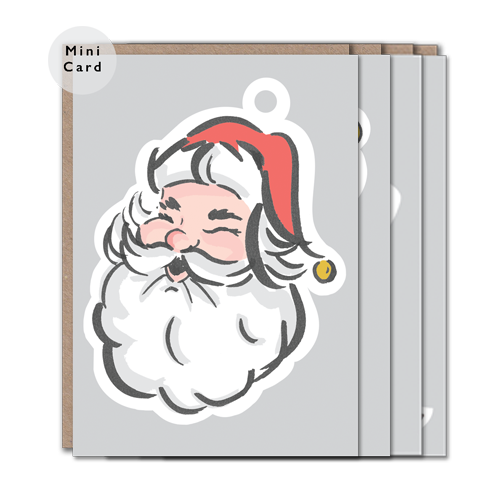 christmas character mini greeting cards