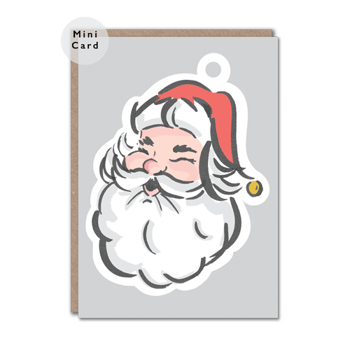 Santa character christmas card