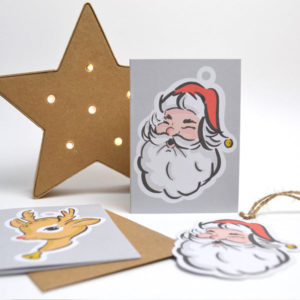 christmas character greeting cards