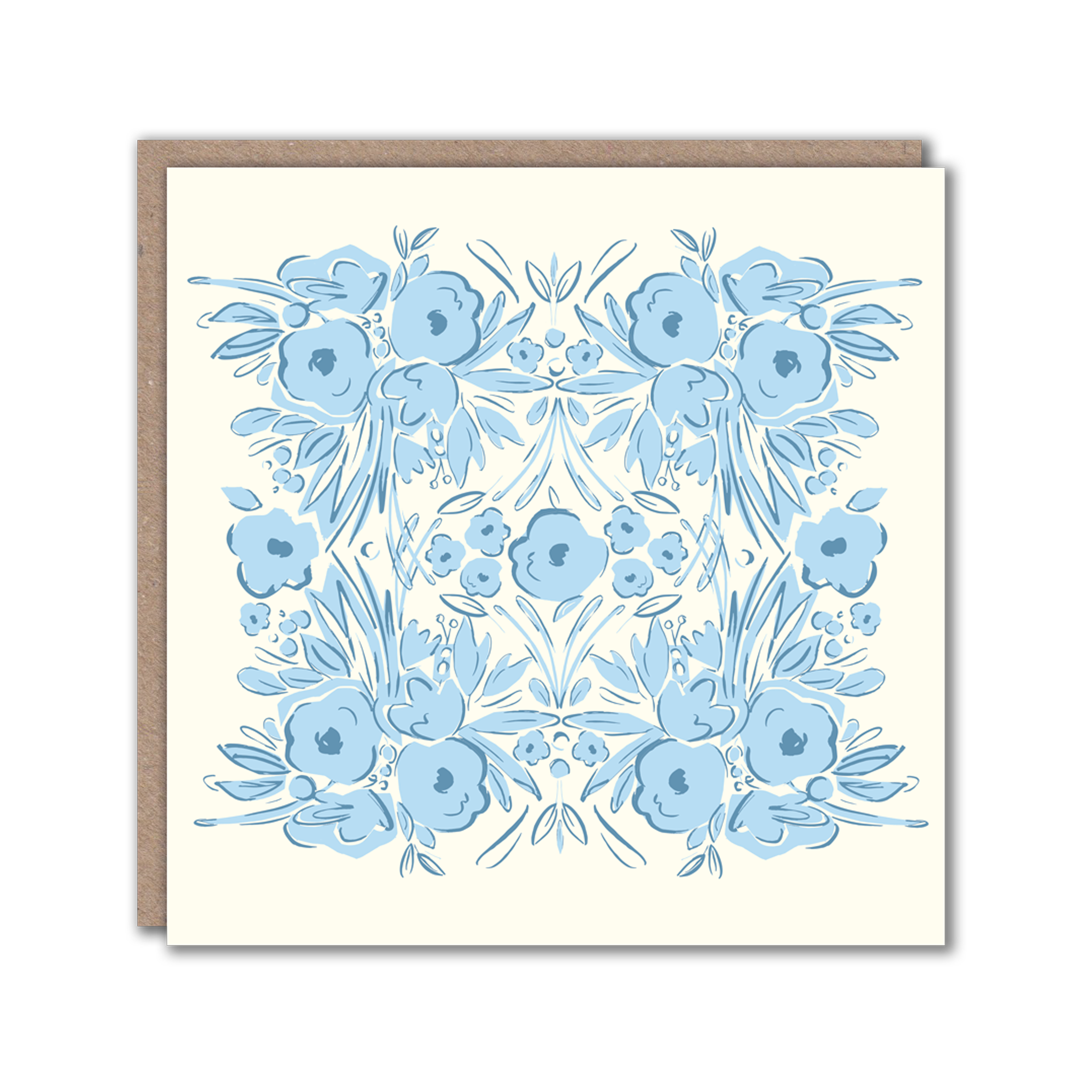 blue patterned card