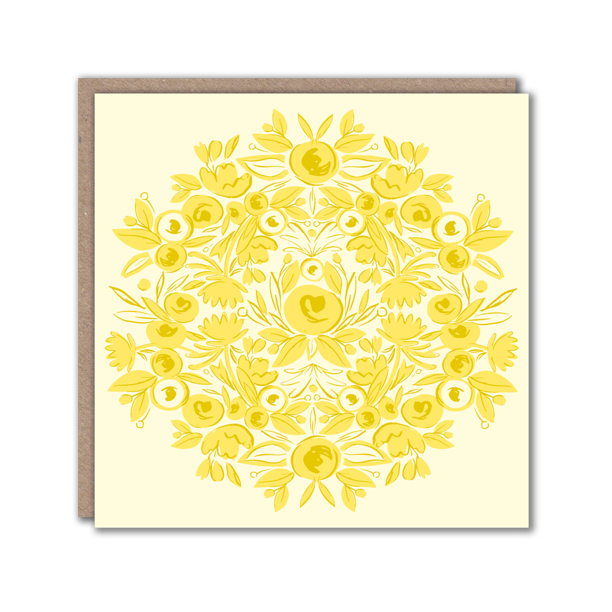 yellow patterned card