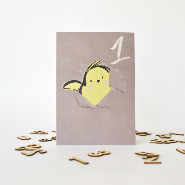 Greeting card for a one year old