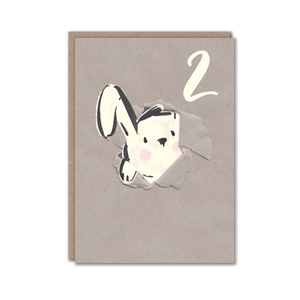 Bunny, Second Birthday Greeting Card