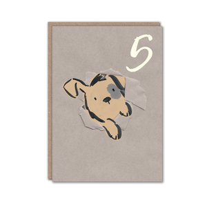 Age 5 Dog Birthday Card