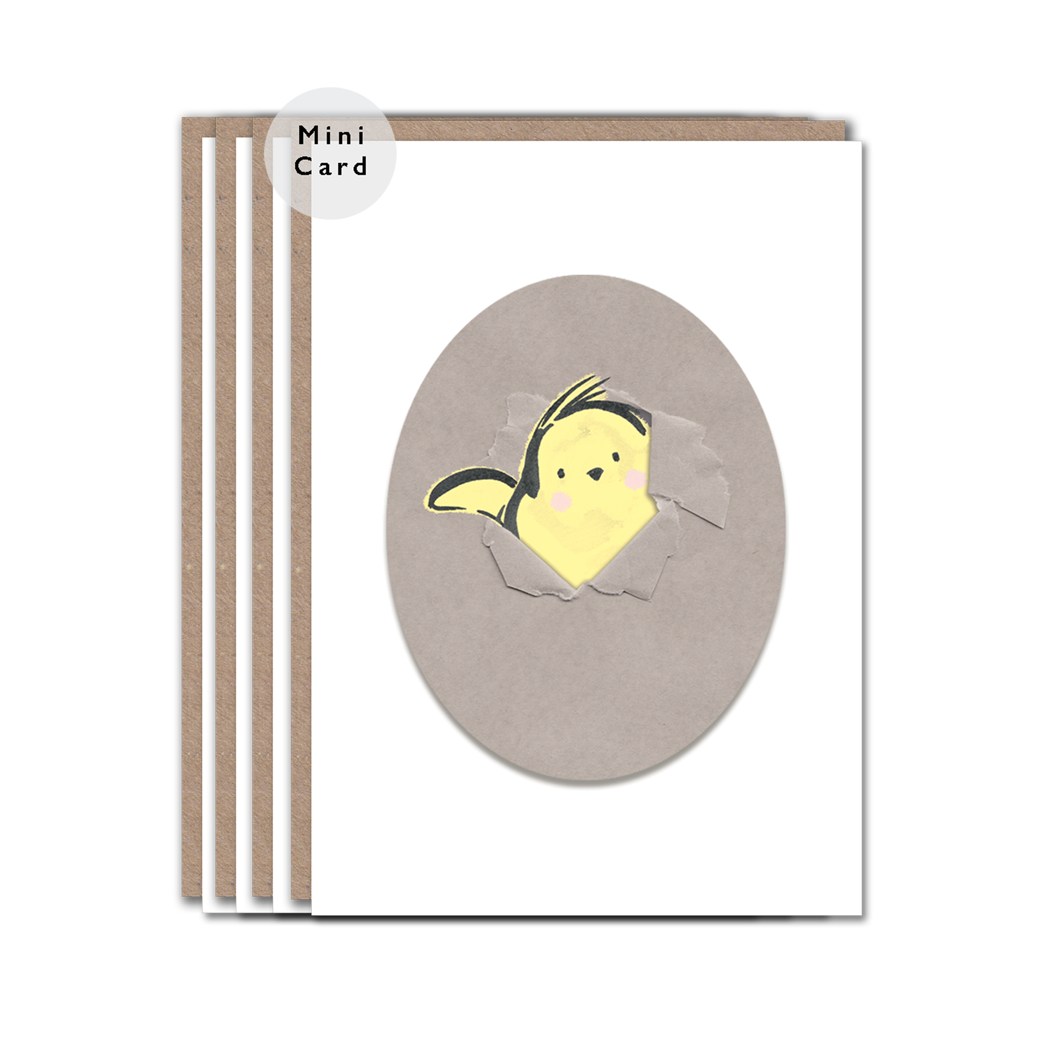 Easter chick character greeting cards