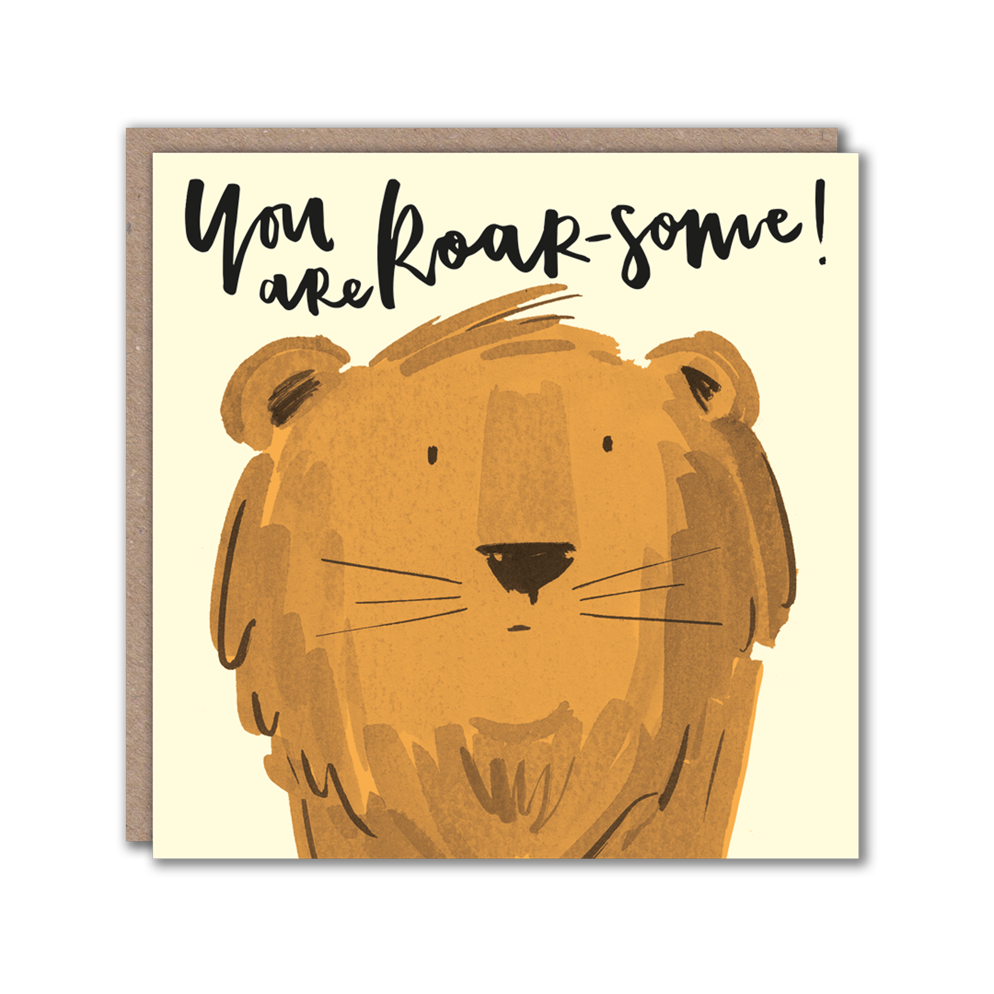 lion character greeting card