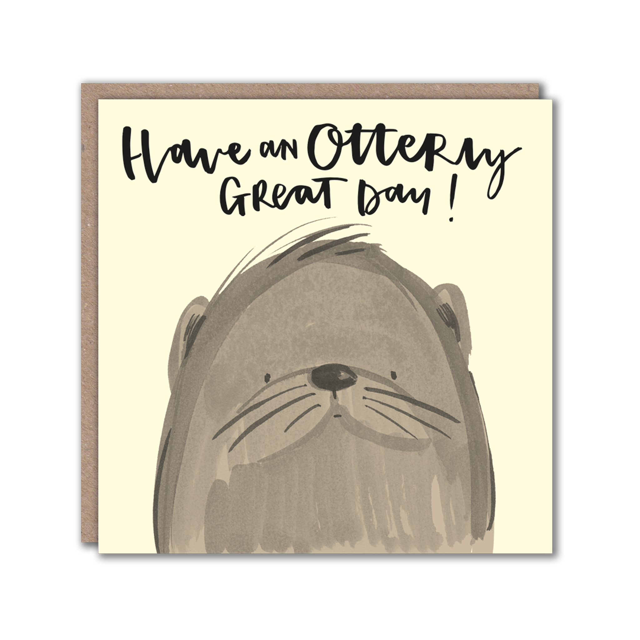 Otter character greeting card