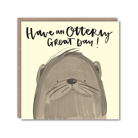 Otter character greeting card