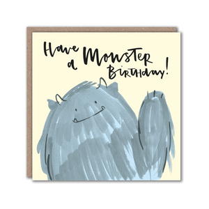 Monster character greeting card