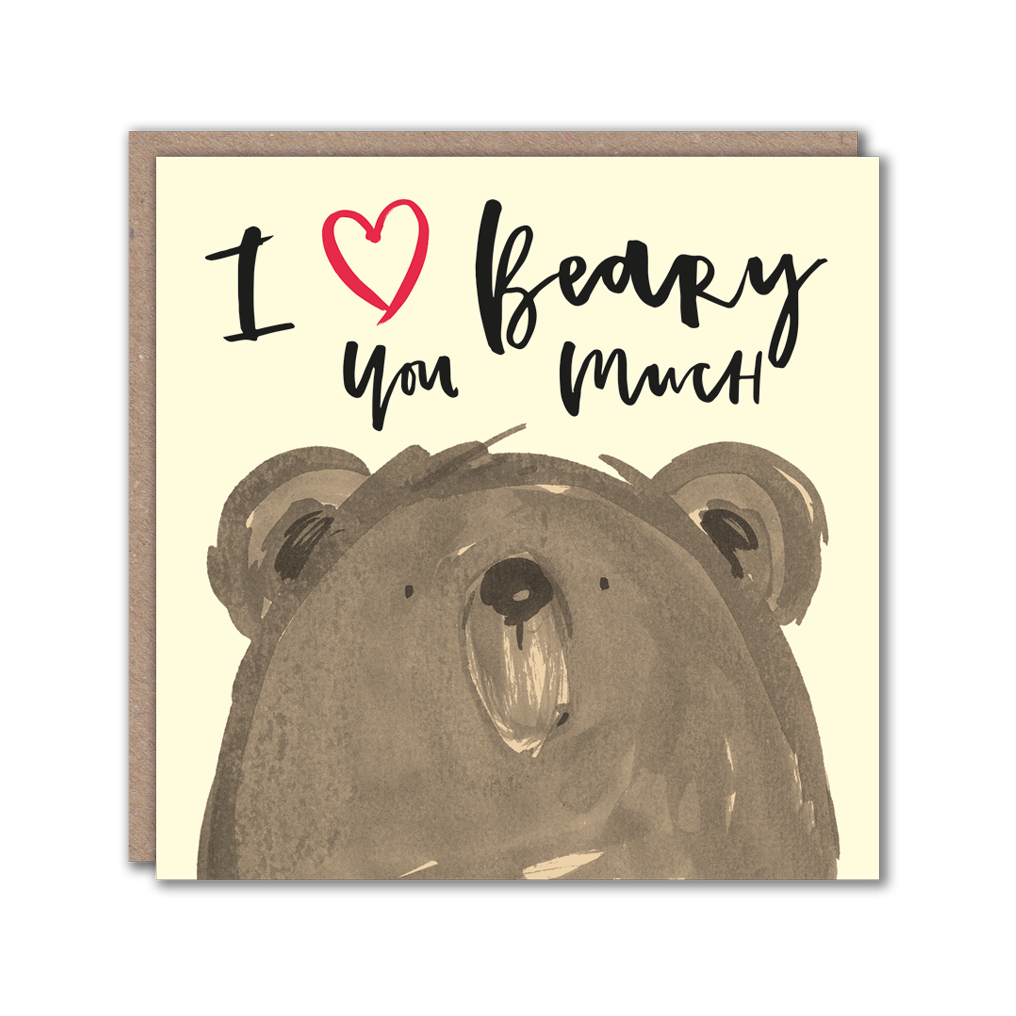 Bear character valentine card