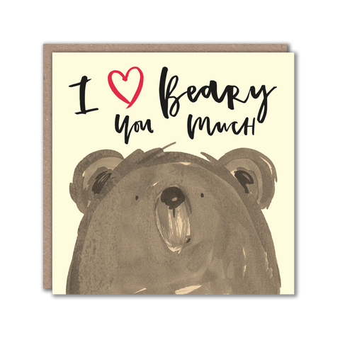 Bear character valentine card