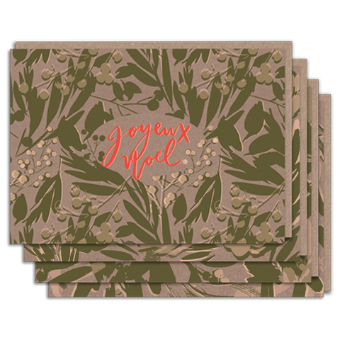 floral christmas cards