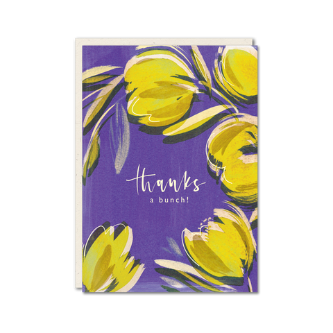 Bright floral thank you card 