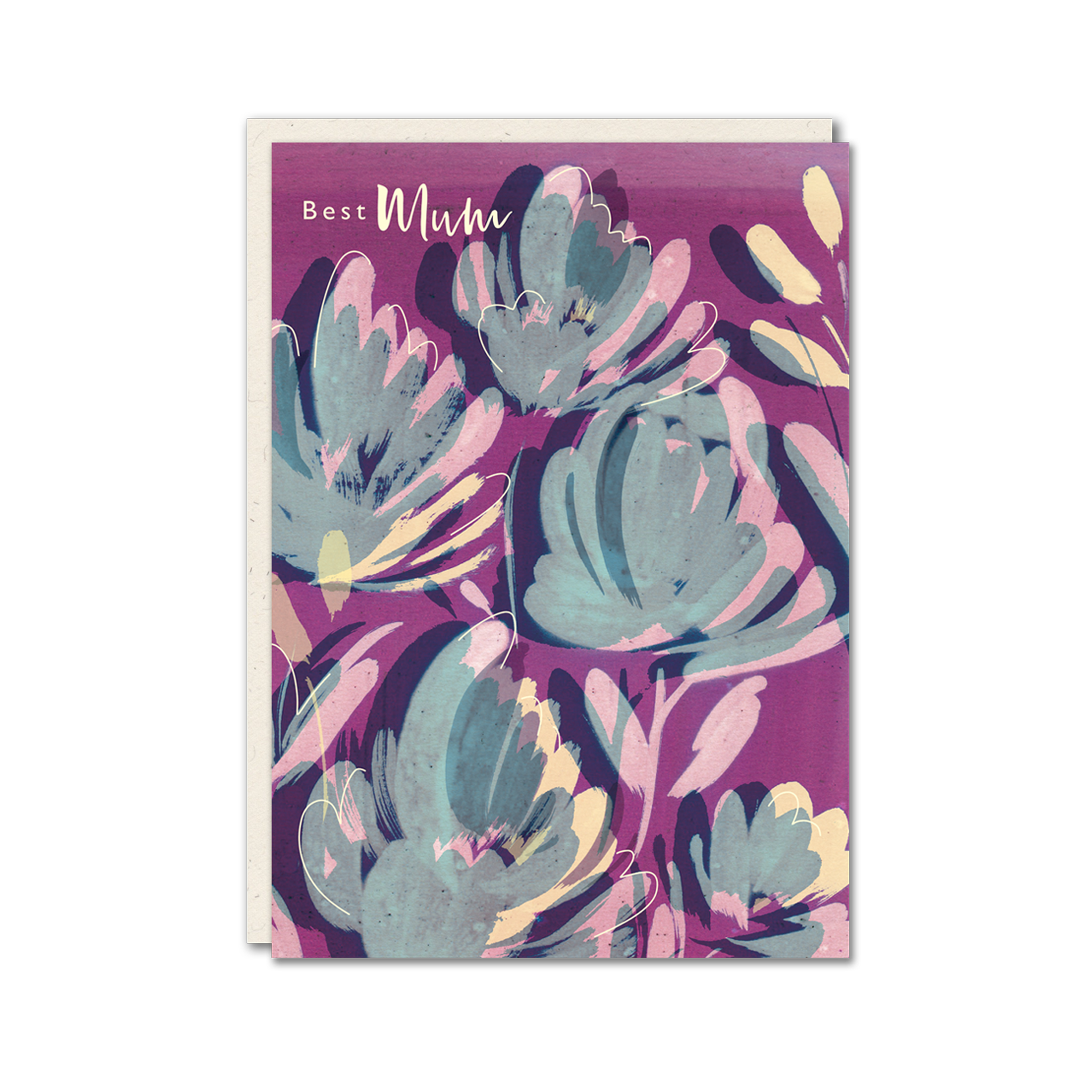 Best Mum floral Greeting Card